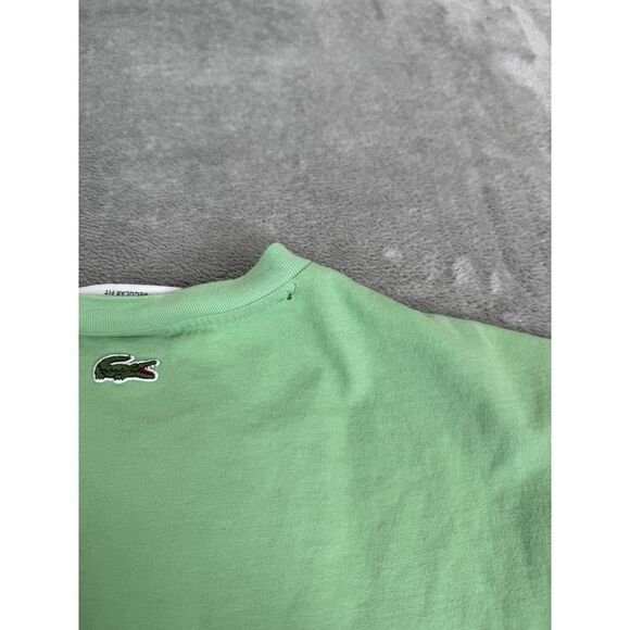 Lacoste Regular Fit Short Sleeve T Shirt Men's Size 4 Medium Green - Picture 5 of 12